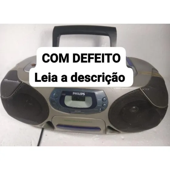 Rádio Boombox Philips Az1207 - Com Defeito 