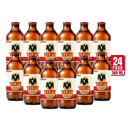Cerveza Tecate Original Quitapon 24 Botellas De 300ml