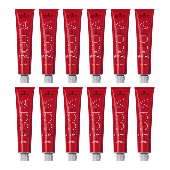 Kit X12 Tinturas Igora Royal Schwarzkopf Coloración 60g 