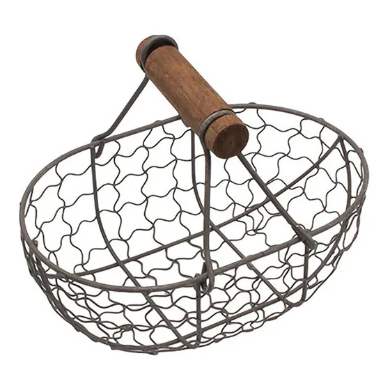 Cesta Fruta Hierro Forjado Organizadora Para Huevo