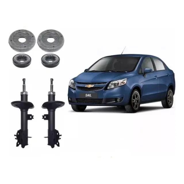 Par Amortiguadores + Cazoletas Completas Chevrolet Sail 1.4