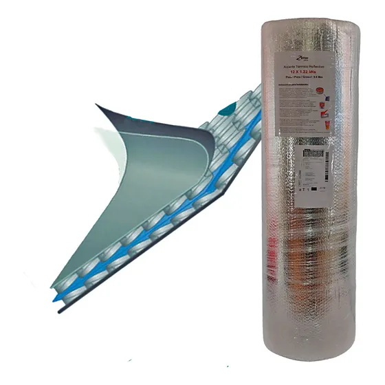 Aislante Térmico Reflex Plata 2 Lados Rollo 12mts X 1.22mts