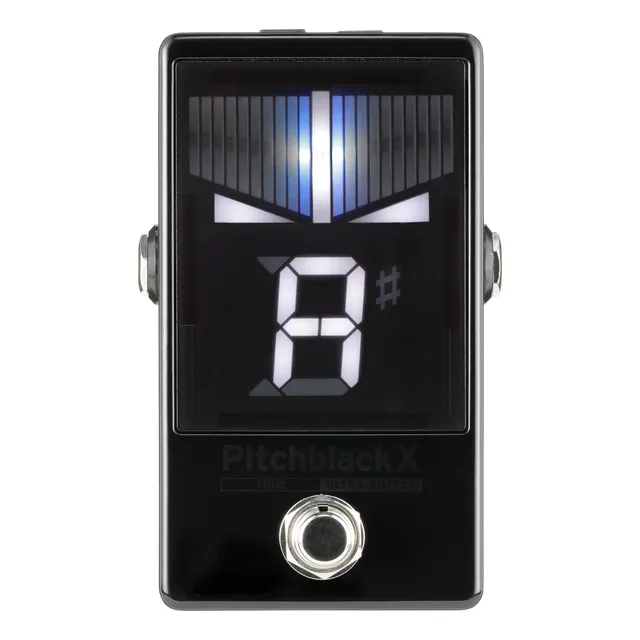 Pedal afinador para guitarra y bajo Korg Pitchblack PB-x, color negro