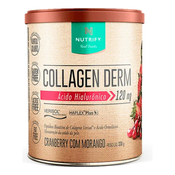 Nutrify Colágeno Collagen Derm Sabor Cranberry com Morango 330g
