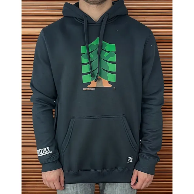 Moletom Grizzly Stronger Branches Hoodie Black