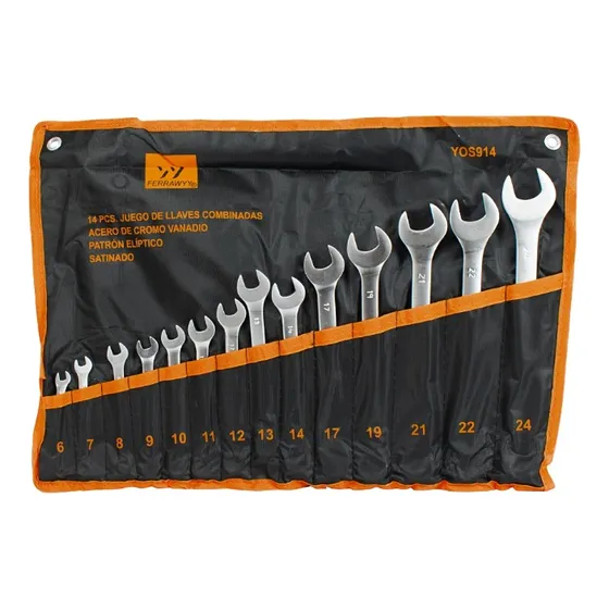 Set 14 Llaves Mixta Acero Satinado 6-24mm Ferrawy No Stanley