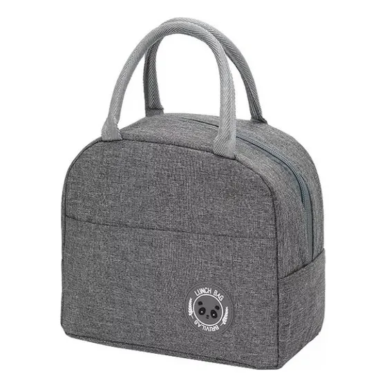 Bolsa Térmica Com Isolamento Térmico Portátil Marmita Cor Cinza