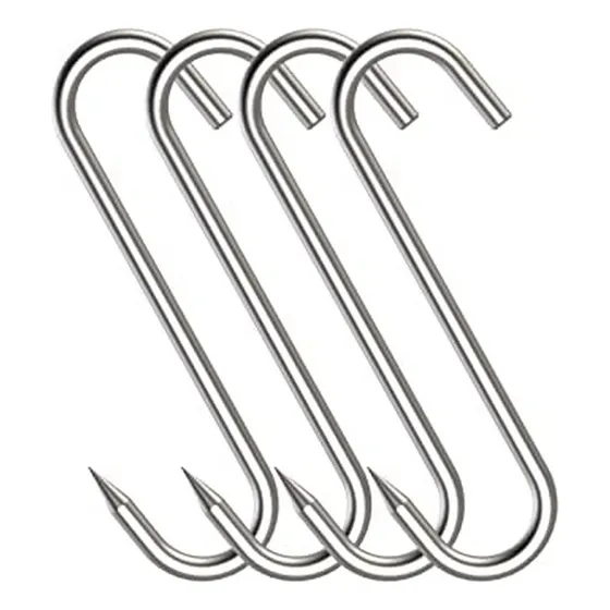 Ganchos De Acero Inoxidable Para Carnicero - Pack De 4 Unida