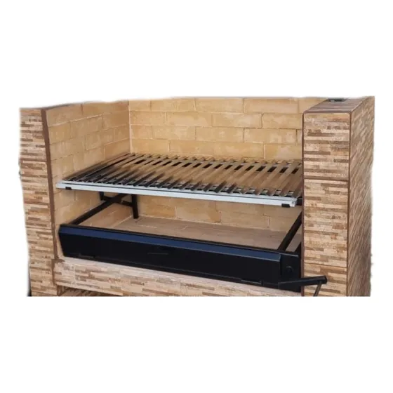 Parrilla De Quincho Elevacion Frontal 100x55 Acero Inox.