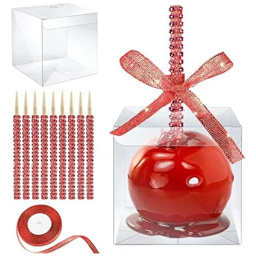 Cajas Manzanas De Caramelo Orificio Palito, Kit De Envo...