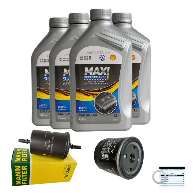 Kit Troca De Óleo 5w40 Polo Up Nivus 1.0 Tsi Revisão Vw