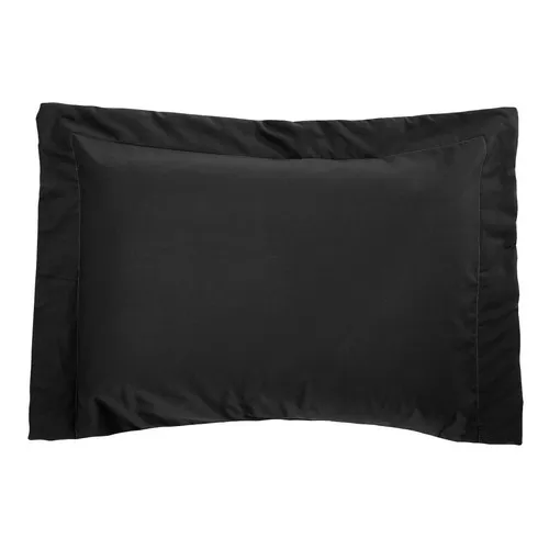 Porta Travesseiro Bell 150 Fios 100% Algodão Liso Macio Cor Preto