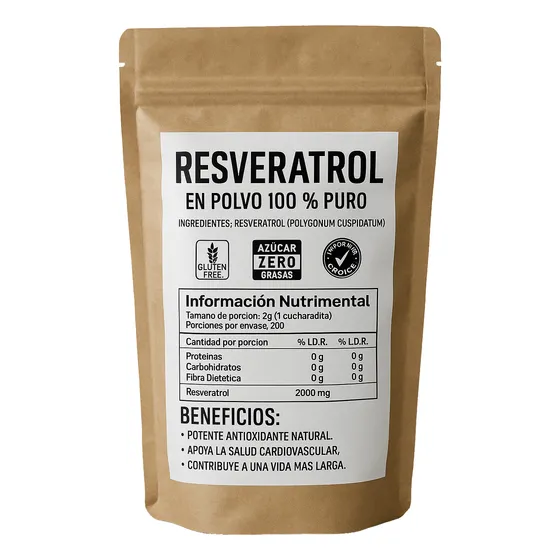 Resveratrol 100% Puro - ¡rejuvenece Y Protege Tu Cuerpo!