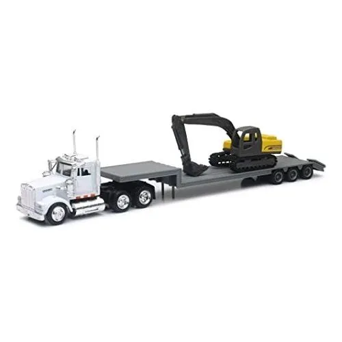 Nuevo Radio 1:43 Escala Kenworth W900 Remolque De Ekjw0