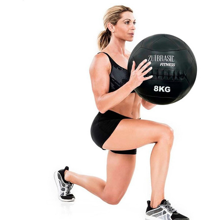 Wall Ball 8kg Bola Medicinal Crossfit Training 20 Libras Zuí Cor Preto Wall Ball 8kg Bola Medicinal Crossfit Training 20 Libras Zuí Cor Preto