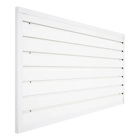 Panel Slatwall Organizador Garaje Pvc Blanco 1.22 X 0.61 M