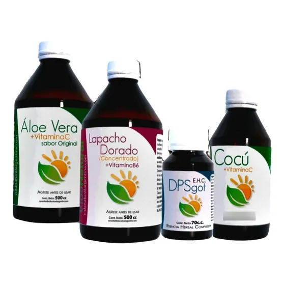 Plan Desintoxicante D-tox Aloe Vera + Lapacho + Cocu + Dps