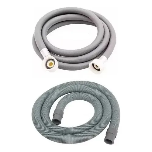Manguera Flexible Carga De Lavarropas 4 Mts + Descarga 4mts 