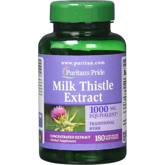 Milk Thistle 1000mg 180 Softgels Cardo Mariano Silimarina