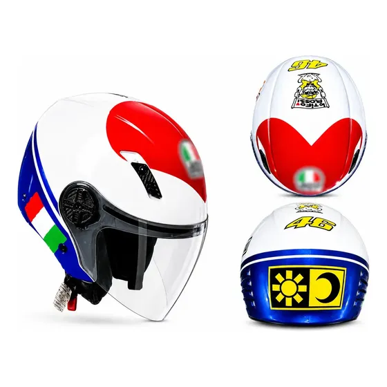 Capacete para moto aberto FW3 X OPEN CLASSIC Aberto branco tamanho 55/56 — foto 2