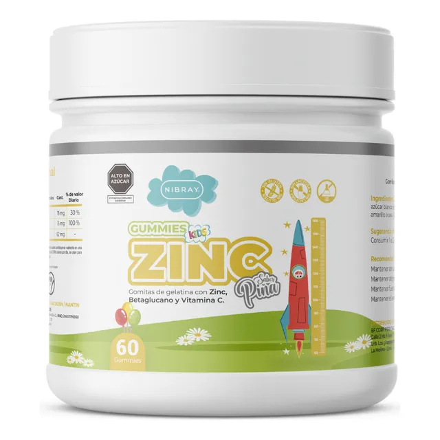Zinc Betaglucano Vitamina C Para Niños Nibray Kids