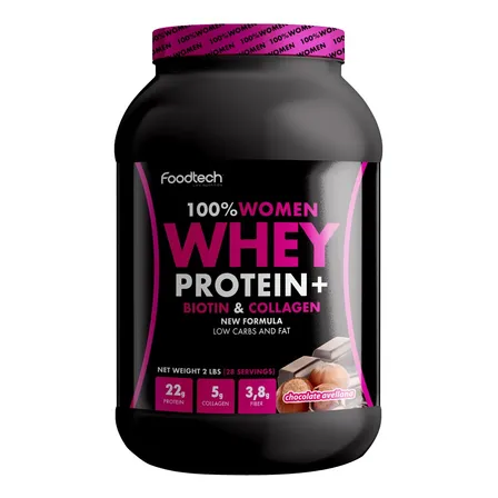 Suplemento en polvo Foodtech 100% Women Proteínas sabor frutos del bosque x 907g