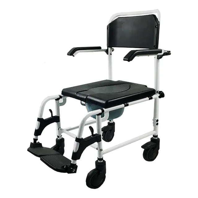 Silla Ortopedica De Baño Ducha Inodoro Con Ruedas D337