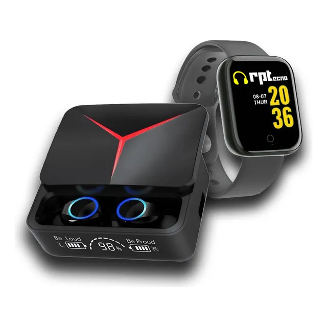 Combo Auricular Bluetooth F10 Plus Y Smartwatch D20