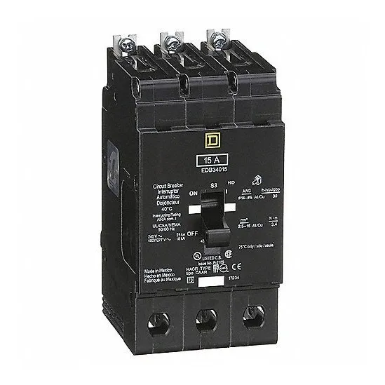 Interruptor Termomagnético Atornillable 3p 15a Square D