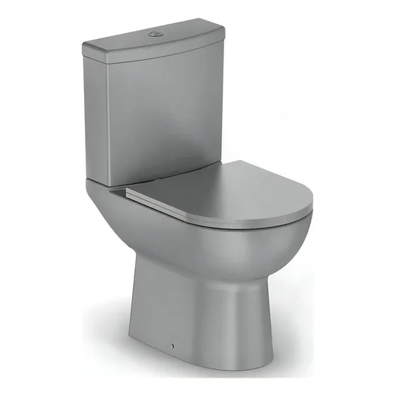 Kit de lavabo Smart Docked Box y asiento con cierre suave, gris mate