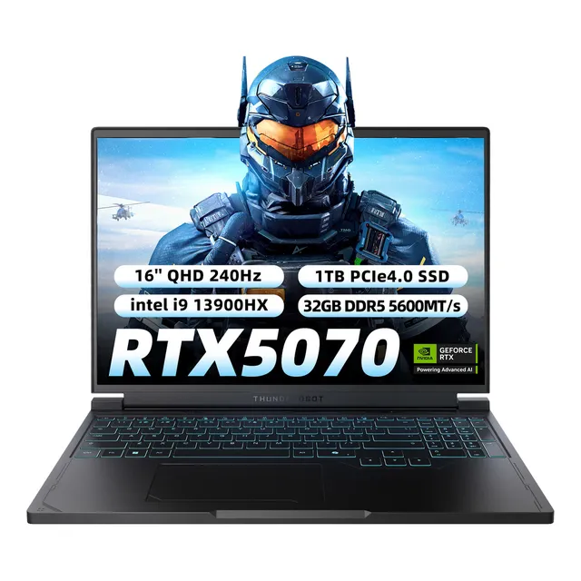 Rtx 5070 Laptop Gamer Intel Core I9-13900hx Thunderobot Rs16 16'' Nvidia Geforce Rtx 5070 8gb Vram 32 Gb Ddr5 1 Tb Ssd Qhd 2560*1600 240hz Notebook Win 11 pro