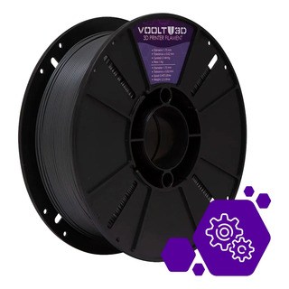 Filamento 3d Voolt3d 1kg 1,75mm Petg Com Fibra De Carbono Filamento 3d Voolt3d 1kg 1,75mm Petg Com Fibra De Carbono