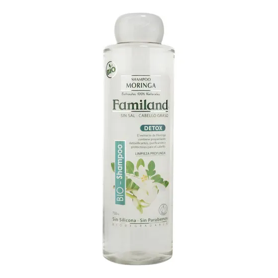 Bio Shampoo Familand Detox Sin Sal Para Cabello Graso 750 Ml