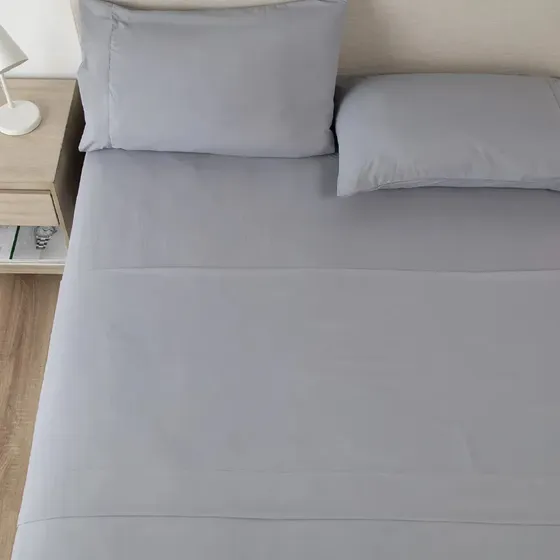 Sabanas 2 Plazas Hotel Casatua Ultra Suave + Fundas Color Gris