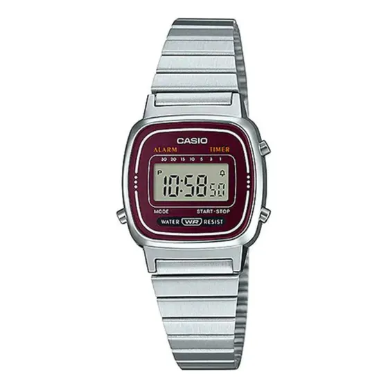 Reloj Casio Dama Vintage Burdeo La670wa-4d