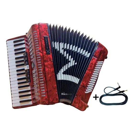 Acordeon/gaita/sanfona Michael 80 Baixos Eletrificada + Cabo
