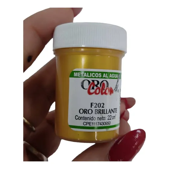 Pintura Al Frio Metalicos Al Agua Pack 4 Colores Orocolor 22