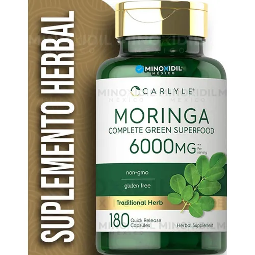 Carlyle Moringa Oleifera 6000mg 180 Caps Rápida Liberación Sabor Sin Sabor