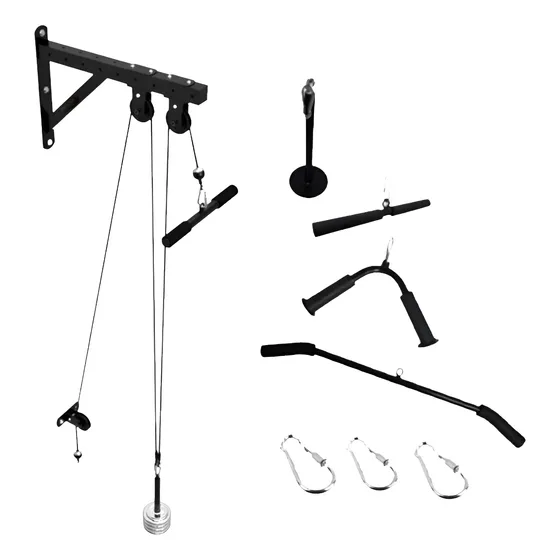 Kit Maquina Gimnasio Ejercicio Pesas Polea Alta Y Baja