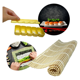 Esteira Bambu Sudare Forma Niguirizushi Sushi Kata Kit 2 Pçs Esteira Bambu Sudare Forma Niguirizushi Sushi Kata Kit 2 Pçs