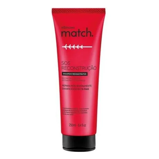 O Boticario Match Shampoo Sos Reconstrução 250ml