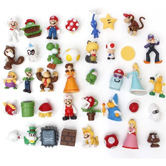 48 Peças Super Mario Bros Bonecos Luigi Miniatura Game