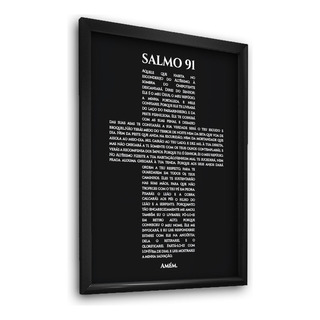 Quadro Salmo 91 Oração Forte E Poder C/ Moldura E Vidro A4 Quadro Salmo 91 Oração Forte E Poder C/ Moldura E Vidro A4