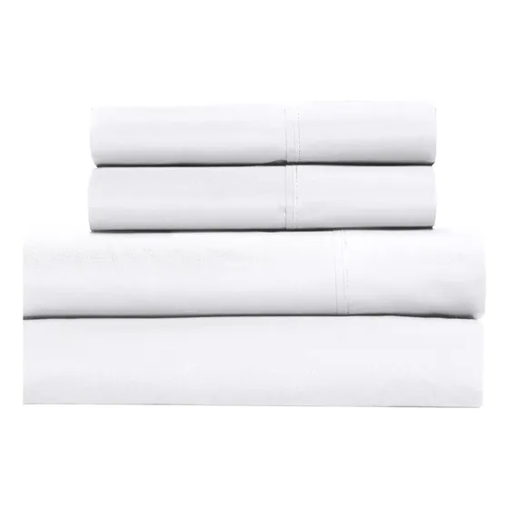 Sabanas King Size Cannon Colors 200 Hilos Puro Algodón Color Blanco