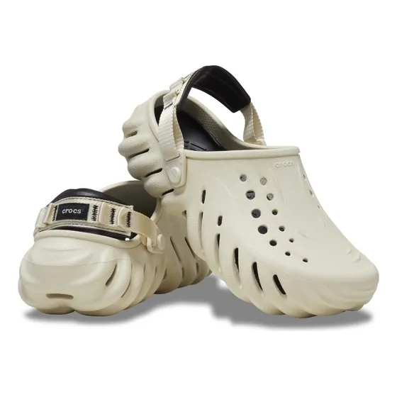 Ojotas Unisex Adultos Cierre Ajustable Blanco Hueso Crocs