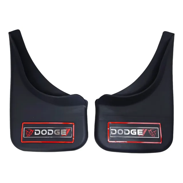Par (2) Loderas Guardafango Universal Dodge- Negro Rojo Auto