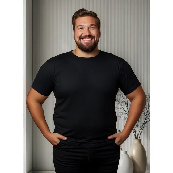 Polera Premium Algodón 100% M/c 3xl 4xl Basico Talla Grande