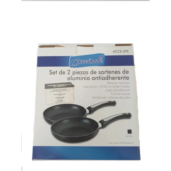 Set De 2 Sartenes Antiaherente De Aluminio