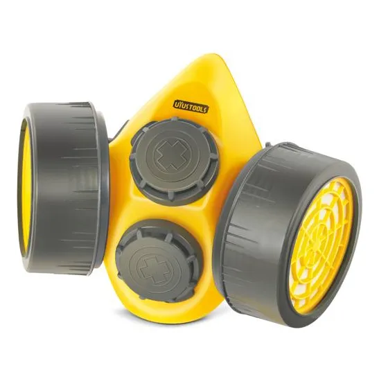 Mascarilla Respirador Doble 2 Cartucho Para Polvo Y Gas
