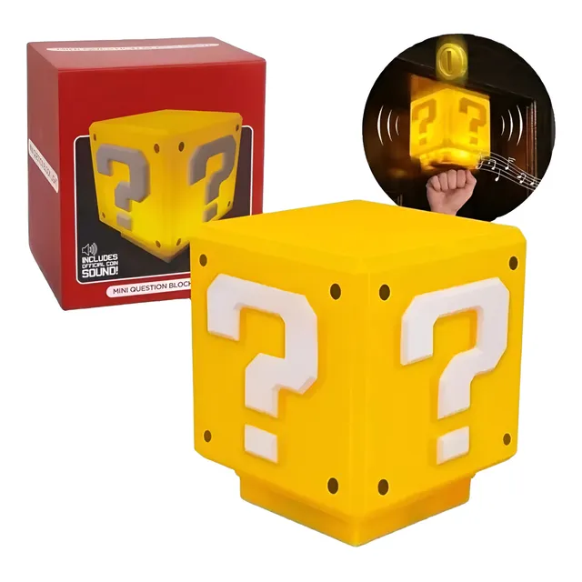 Lampara Led Mario Bros Recargable Con Sonido Color Amarillo